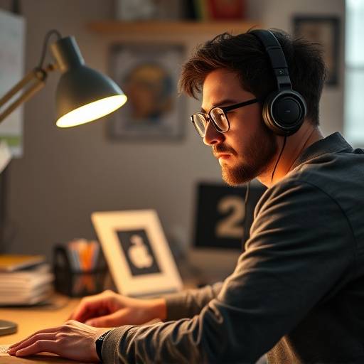 Animator working on a 3D animation project