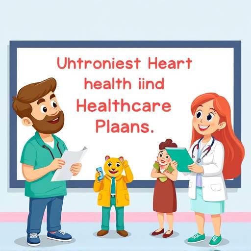 Screenshot from an animated explainer video for 'MediCare Plus' healthcare platform, using friendly characters to explain complex insurance plans.