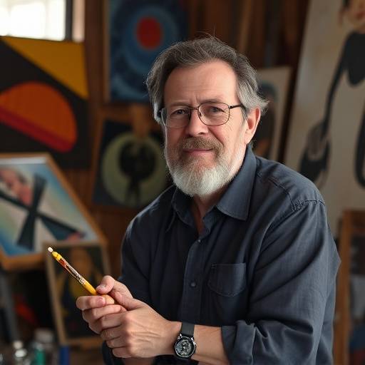 Shot from a documentary featuring a local artist